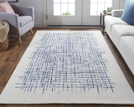 Feizy Maddox 8630F Ivory/Navy Rugs - Feizy - mdx8630fivynvyp00