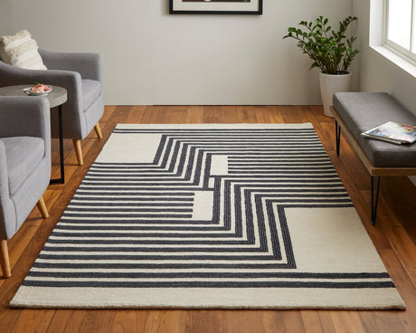 Feizy Maguire Mgr8900F Gray/Ivory/Black Rug.