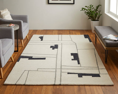 Feizy Maguire Mgr8902F Ivory/Gray/Taupe Rug.