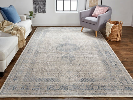 Feizy Marquette 3775F Gray/Blue Rugs - Feizy - mrq3775fgry000p00