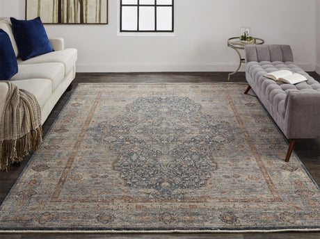 Feizy Marquette 3778F Gray/Rust Rugs - Feizy - mrq3778fblu000p00