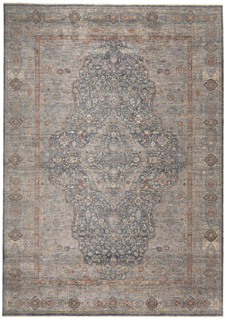 Feizy Marquette 3778F Gray/Rust Rugs - Feizy - mrq3778fblu000p00