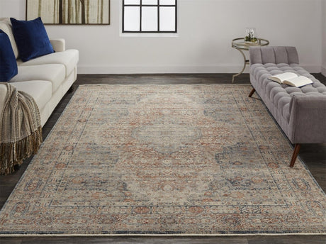 Feizy Marquette 3778F Rust/Blue Rugs - Feizy - mrq3778frstblup00