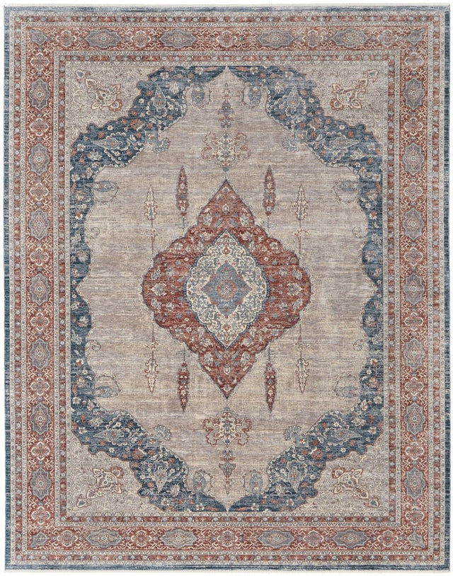 Feizy Marquette 39Grf Gray/Multi Rug.