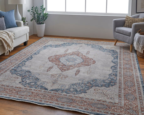 Feizy Marquette 39Grf Gray/Multi Rug.