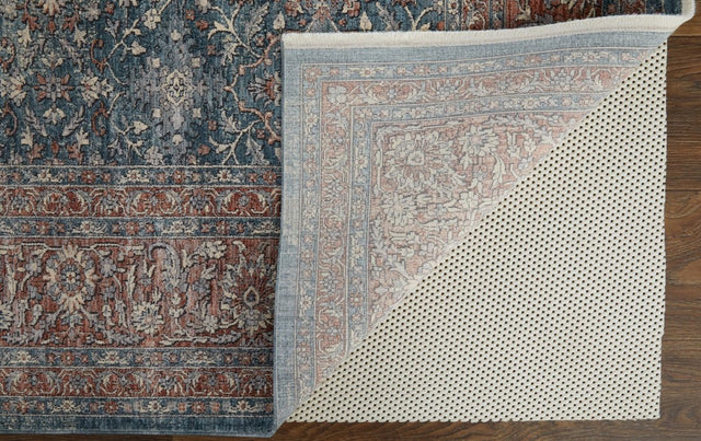 Feizy Marquette 39Gtf Blue/Rust Rug.