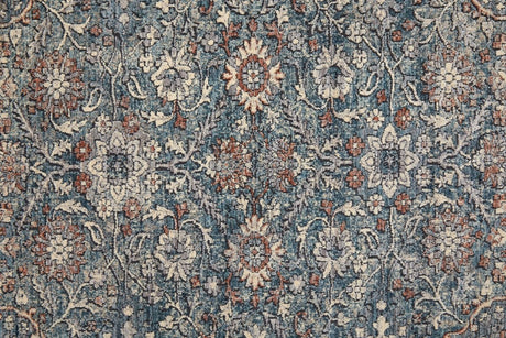 Feizy Marquette 39Gtf Blue/Rust Rug.