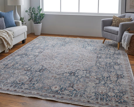 Feizy Marquette 39Guf Blue/Gray Rug.