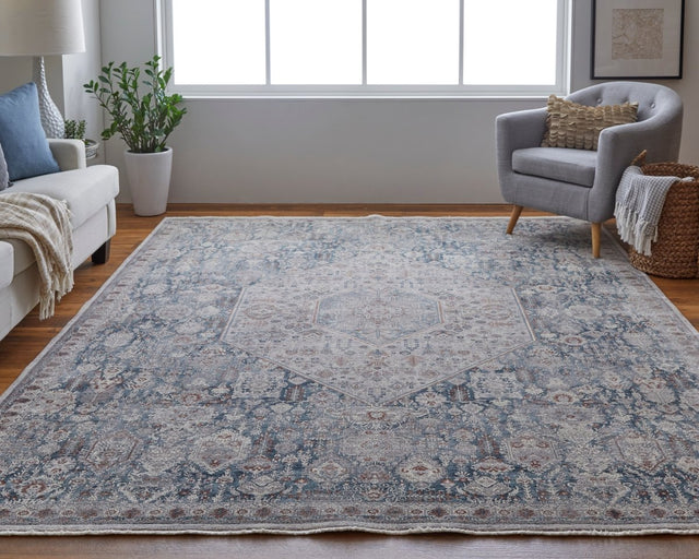 Feizy Marquette 39Guf Blue/Gray Rug.