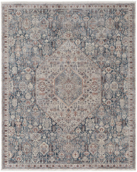 Feizy Marquette 39Guf Blue/Gray Rug.