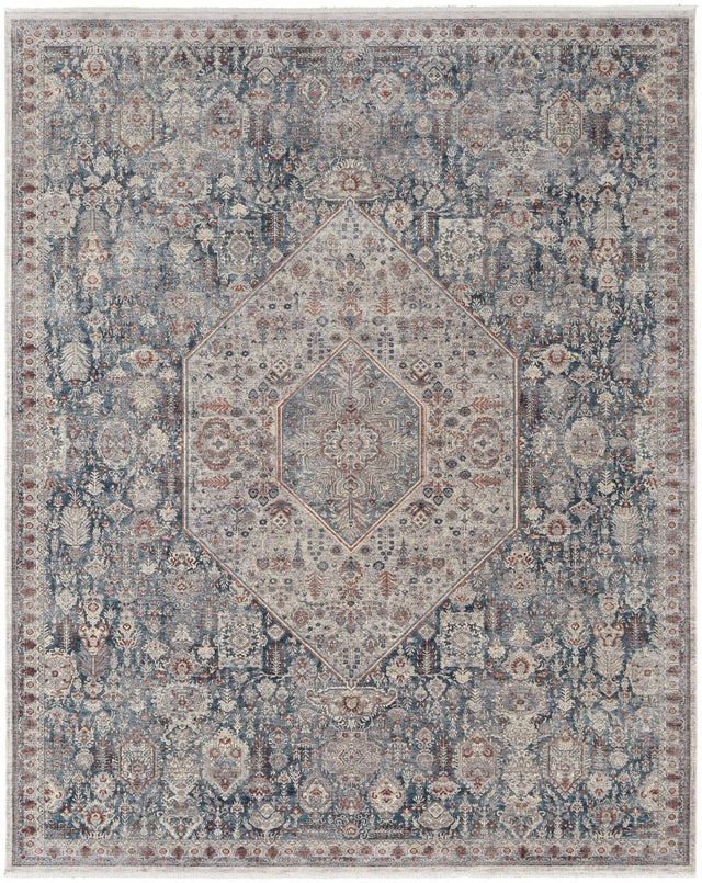 Feizy Marquette 39Guf Blue/Gray Rug.