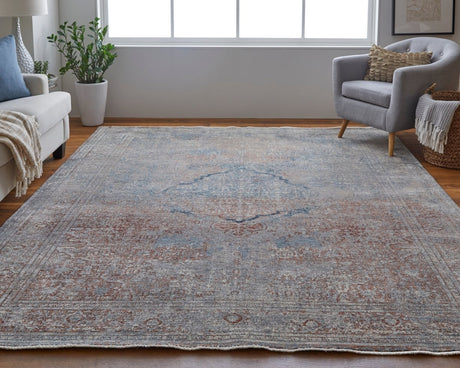 Feizy Marquette 39Gvf Blue/Multi Rug.