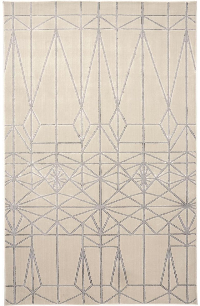 Feizy Micah 3045F Ivory/Silver Rugs.