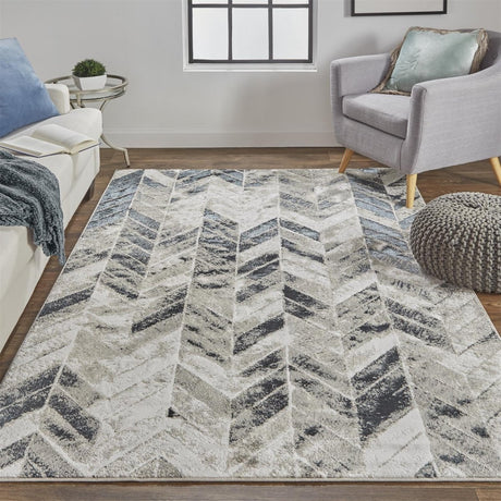 Feizy Micah 3048F Silver/Black Rugs - Feizy - 6943048fgryslvp18