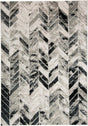 Feizy Micah 3048F Silver/Black Rugs.