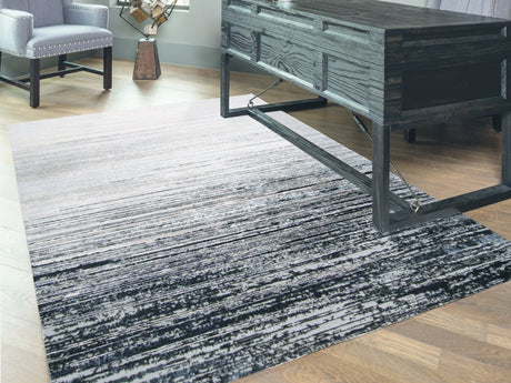 Feizy Micah 3337F Black/Silver Rugs - Feizy - 6943337fblkdgyp18