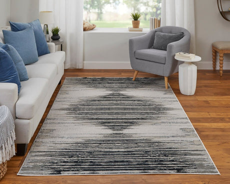 Feizy Micah 69439Lrf Black/Silver/Taupe Rug.