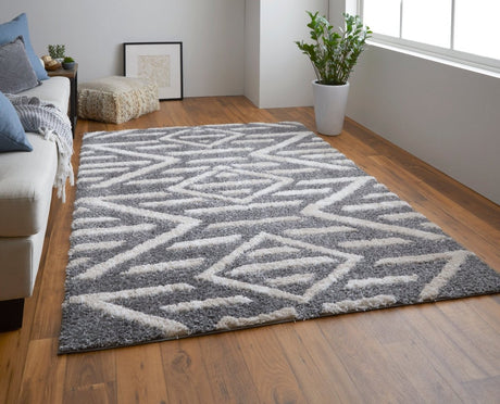 Feizy Mynka Myn39Ibf Gray/Ivory Rug.