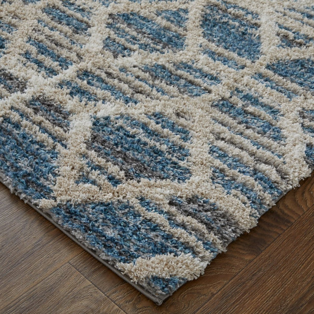 Feizy Mynka Myn39Icf Blue/Ivory Rug.