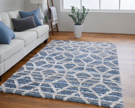 Feizy Mynka Myn39Icf Blue/Ivory Rug.