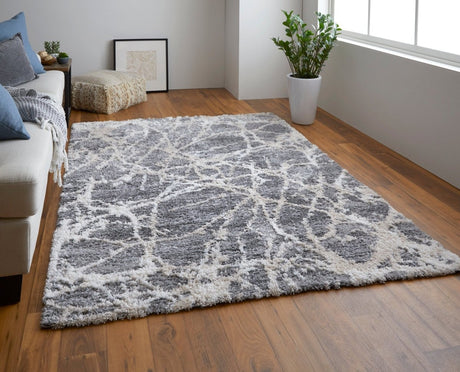 Feizy Mynka Myn39Idf Gray/Ivory Rug.