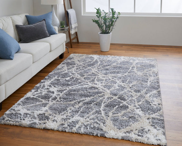 Feizy Mynka Myn39Idf Gray/Ivory Rug.