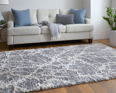 Feizy Mynka Myn39Idf Gray/Ivory Rug.