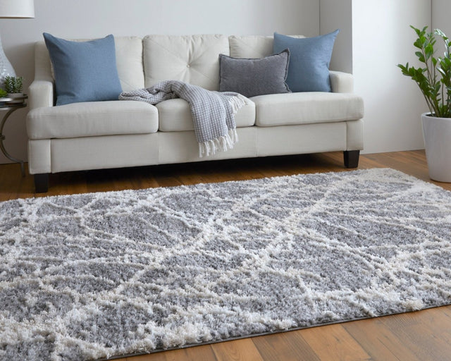 Feizy Mynka Myn39Idf Gray/Ivory Rug.