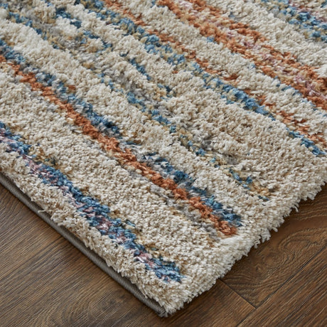 Feizy Mynka Myn39Ief Ivory/Blue/Orange Rug.