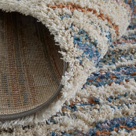 Feizy Mynka Myn39Ief Ivory/Blue/Orange Rug.