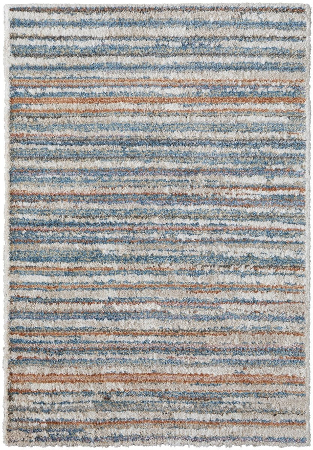 Feizy Mynka Myn39Ief Ivory/Blue/Orange Rug.