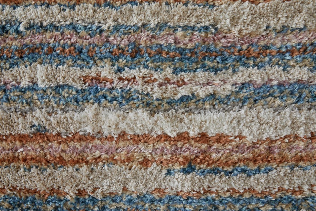 Feizy Mynka Myn39Ief Ivory/Blue/Orange Rug.