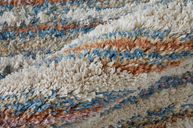 Feizy Mynka Myn39Ief Ivory/Blue/Orange Rug.