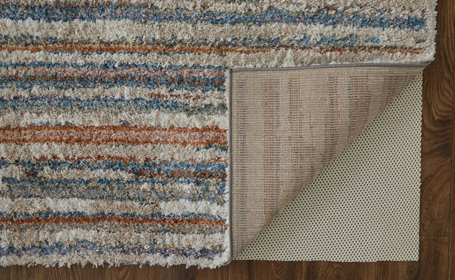 Feizy Mynka Myn39Ief Ivory/Blue/Orange Rug.