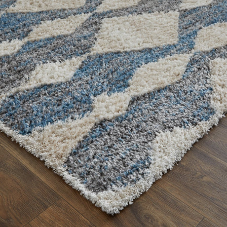 Feizy Mynka Myn39Iff Ivory/Gray/Blue Rug.