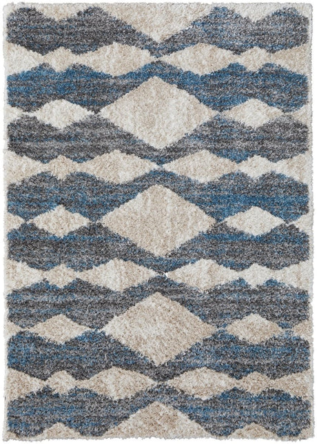 Feizy Mynka Myn39Iff Ivory/Gray/Blue Rug.