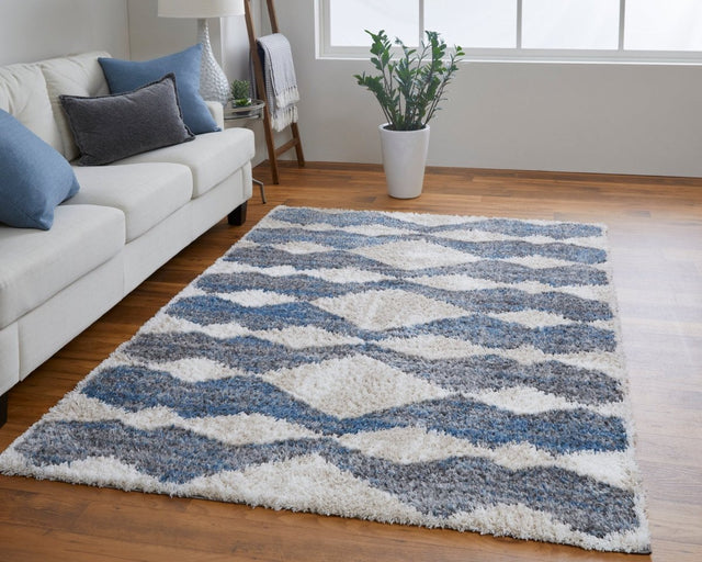 Feizy Mynka Myn39Iff Ivory/Gray/Blue Rug.