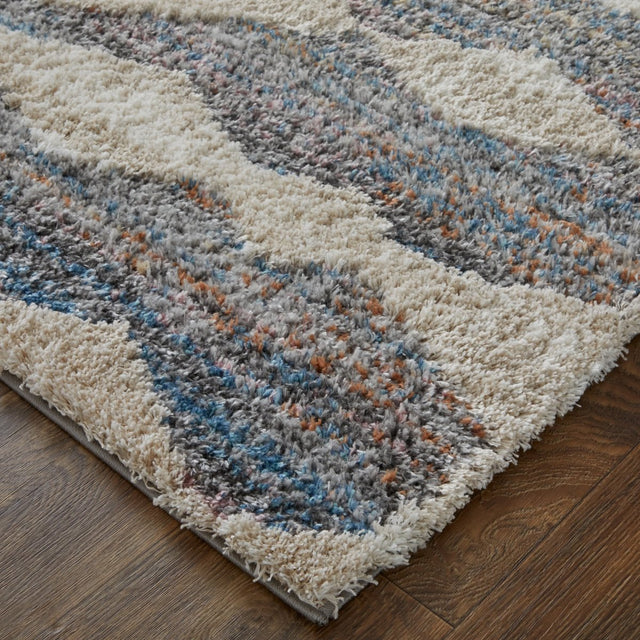 Feizy Mynka Myn39Iff Tan/Ivory/Blue Rug.