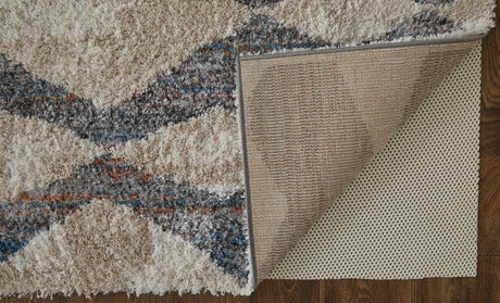 Feizy Mynka Myn39Iff Tan/Ivory/Blue Rug.