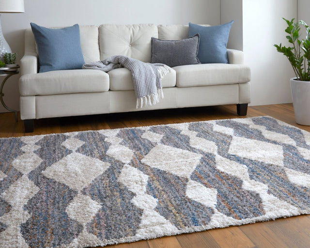 Feizy Mynka Myn39Iff Tan/Ivory/Blue Rug.