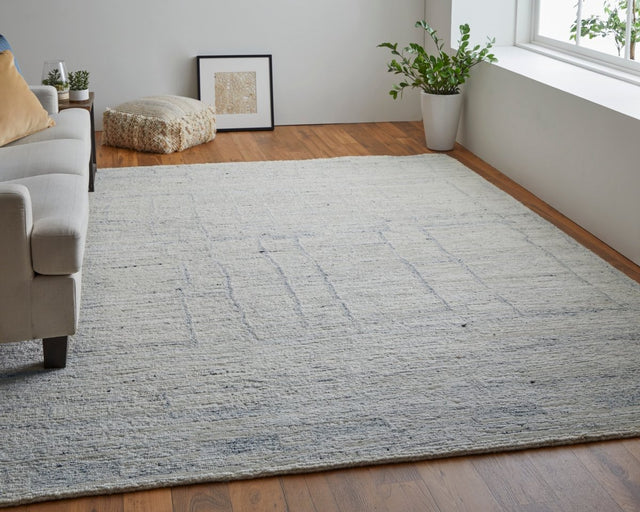 Feizy Navaro Nav8913F Ivory/Gray/Blue Rug.