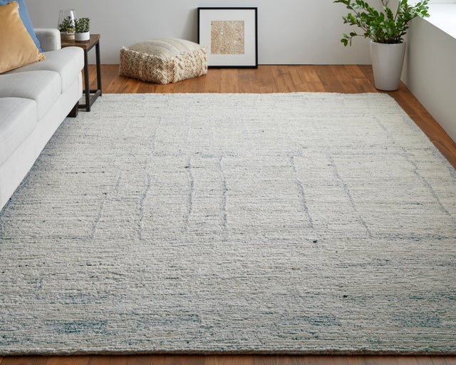 Feizy Navaro Nav8913F Ivory/Gray/Blue Rug.