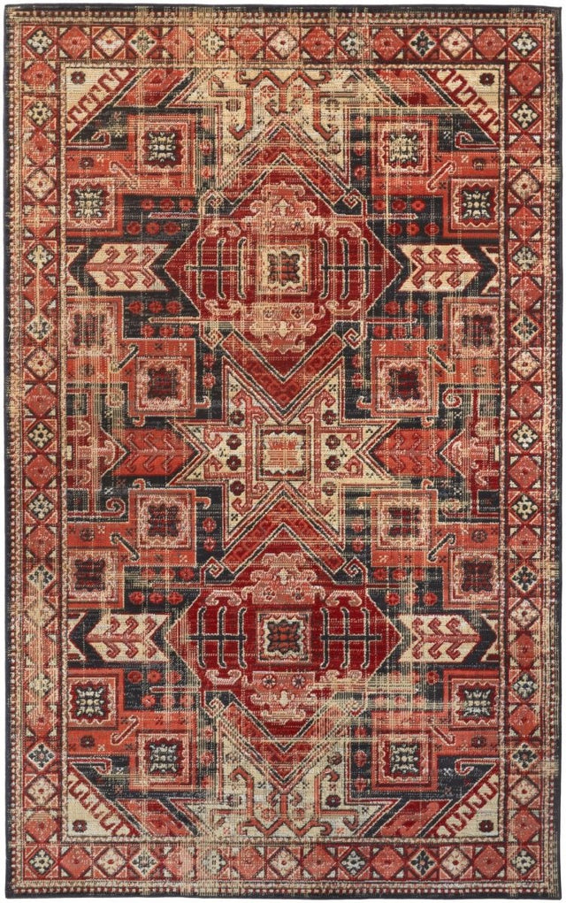 Feizy Nolan 39Bzf Red/Gray Rugs.