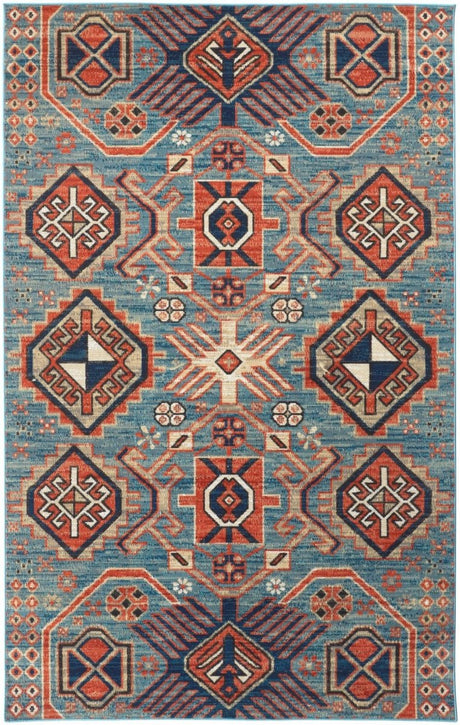 Feizy Nolan 39C9F Blue/Orange Rugs - Feizy - nol39c9ftqsornc16