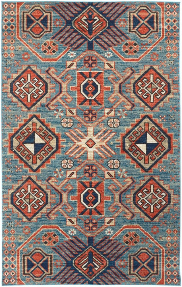 Feizy Nolan 39C9F Blue/Orange Rugs.