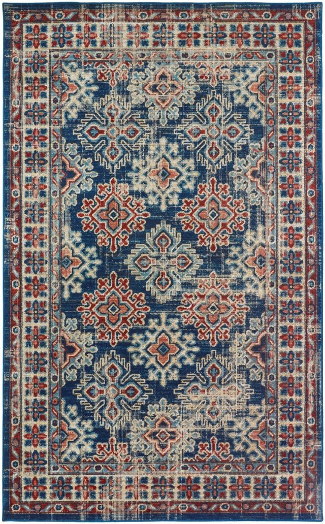 Feizy Nolan 39Caf Blue/Red Rugs.