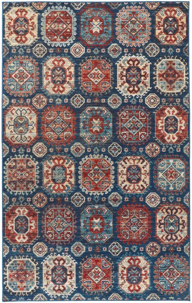 Feizy Nolan 39Cef Blue/Red Rugs.