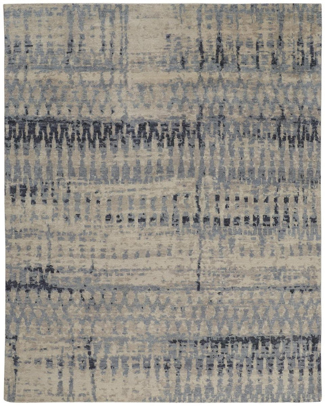 Feizy Palomar 6631F Tan/Blue Rugs.