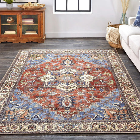 Feizy Percy 39Ahf Rust/Blue Rugs - Feizy - prc39ahfblurstp00