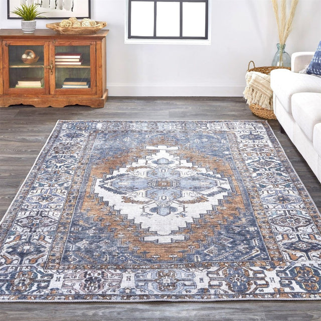 Feizy Percy 39Aif Blue/Brown Rugs.